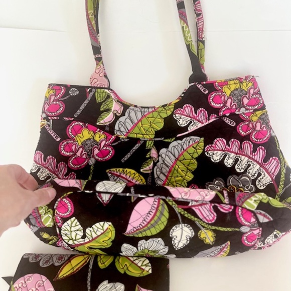 Vera Bradley Moon Bloom Shoulder Bag and Wallet - Picture 7 of 9